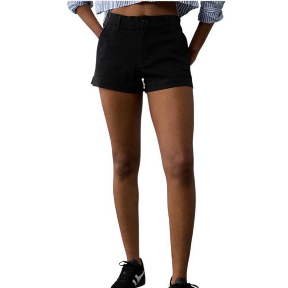 American Eagle black high rise trouser short shorts size 2 - Picture 1 of 7